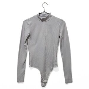 Knix Cream Mock-Neck Comfy Loungewear Long Sleeve Bodysuit Size XS